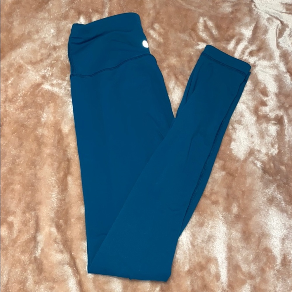 Lululemon dupe turquoise leggings